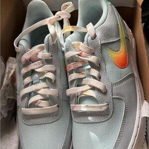 Nike Kids' Grade School Air Force 1 Shoes NEW blue/orange/yellow sz 5.5, 6, 6.5